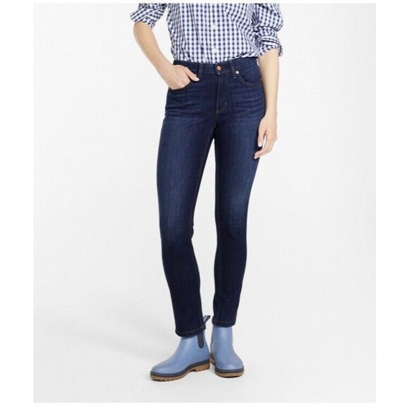 Women's L.L. BeanFlex Jeans High-Rise Slim-Leg Ankle Sz 6 - Picture 2 of 10